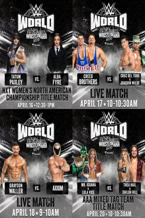 LIVE matches from WWE World: April 16, 2026 poster